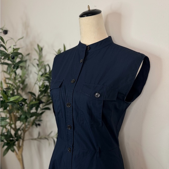 Frame Navy Blue The Safari Dress in Navy Mini Dress XS - Picture 4 of 10